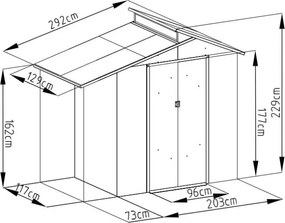 Záhradný domček Oscar E-A – Rojaplast