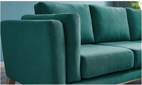 Tyrkysovomodrá rohová pohovka Bobochic Paris Seattle, pravý roh