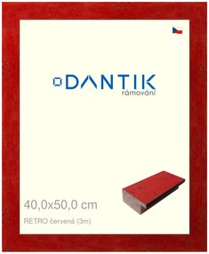 DANTIK rám na obraz 40x50 | RETRO červená (Plexi Čiré)