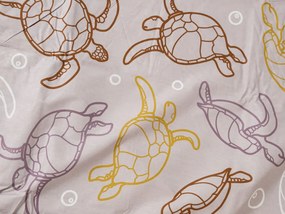 3D bavlnené obliečky TURTLE biele Rozmer obliečky: 70 x 90 cm | 140 x 200 cm
