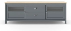 TV stolík sivozelený z borovicového dreva 180x59x40 cm Misti – Marckeric