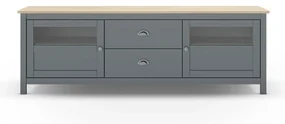 TV stolík sivozelený z borovicového dreva 180x59x40 cm Misti – Marckeric