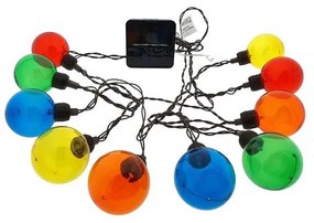 Baterie Centrum LED Solárna reťaz 10xLED/3,65m 600 mAh IP44 multicolor BC0386