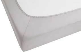 Biberna Napínacia džersejová plachta (sivá, 140 – 160 x 200 cm)  (100227068)