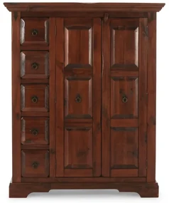 furniture-nabytek.cz - Masívna komoda Highboard Catana z borovice, hnedá, lakovaná – 107×45×130 cm
