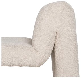 Béžové kreslo z textílie buklé – Ixia