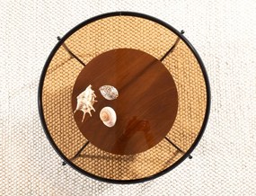 Konferenčný stolík Prima B 74 cm orech/čierny