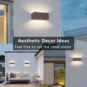 Brilagi - LED Vonkajšie nástenné svietidlo DONNANI LED/7W/230V 20 cm hnedá IP44