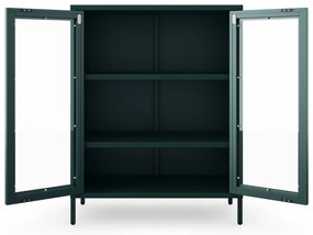 Vitrína GINA, 800 x 1015 x 400 mm, Modern: fľaškovo zelená farba