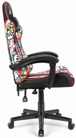 Hells Hell's Chair HC-1005 Graffiti Skull Farebné herné kreslo