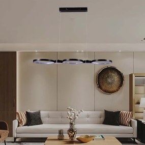 LED Luster na lanku LED/38W/230V 3000K čierna