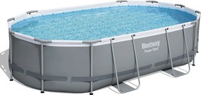 Bazén s oceľovým rámom Power 488x305x107, BESTWAY 7v1 + príslušenstvo