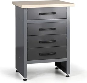 Pracovný stôl do dielne G1, 840 x 600 x 600 mm, 4 zásuvky