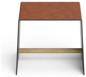 Koňakovohnedá kovová stolička Bull – LIND DNA