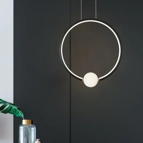 LED luster Celia 43 čierne s diaľkovým ovládaním