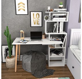 PC stolík Veratum (biela) . Vlastná spoľahlivá doprava až k Vám domov. 1102635