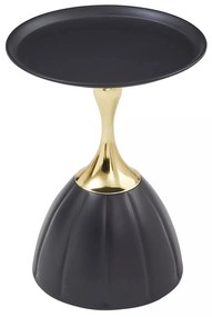Odkladací stolík Piana 38 cm čierna/zlatá
