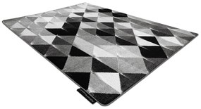 Koberec INTERO PLATIN 3D Trojuholníky, sivý