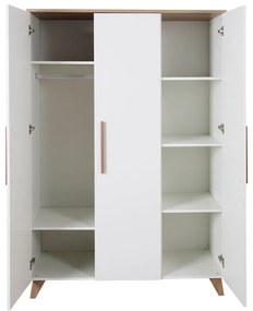 Biela detská šatníková skriňa 118x190 cm – Roba
