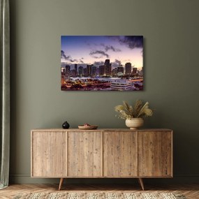 Obraz metropoly s mrakodrapmi (90x60 cm)