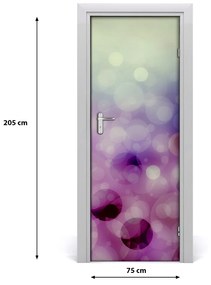 Samolepiace fototapety na dvere fialová kolesá 75x205 cm