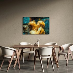 Obraz - Bozkávajúci sa anjeli (90x60 cm)