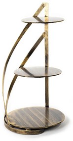 Kovový servírovací podnos Nowell Gold, 38x60 cm