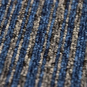 Tapibel, Kobercový štvorec Coral Lines 60360-50 modro-šedý 50 x 50 cm, chodba / predsieň