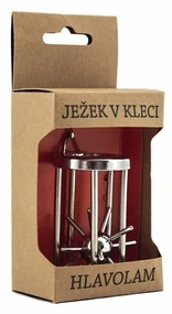 Hlavolam ježko v klietke kovový 4 x 7 cm
