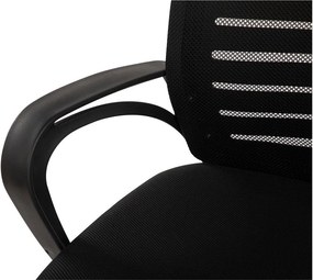 Čierna čalúnená kancelárska stolička Evon – Bonami Essentials