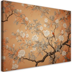 Gario Obraz na plátne Vtáky na strome s kvetmi Rozmery: 60 x 40 cm