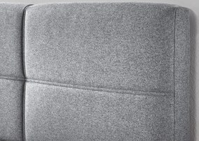 Posteľ Domango 180x200 cm, svetlo šedá látka