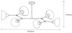Stropné svietidlo Dram III retro