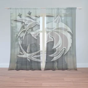 Sablio Záclony Zaklínač V hmle: 2ks 150x250cm
