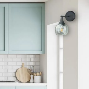 Nástenné svietidlo STAR 1xE27/60W/230V čierna/číra