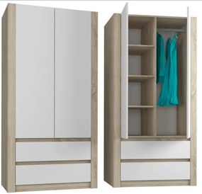 Moderná dvojdverová skriňa MODERN B20 180 x 90 x 55 cm - rôzne farebné prevedenia biela