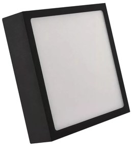 LED Stropné svietidlo LED/12,5W/230V 3000/3500/4000K 17x17 cm čierna