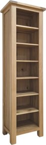 Úzka dubová knižnica so 6 policami, 56x40x185 cm