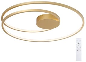 Brilagi-LED Stmievateľné stropné svietidlo TWISTER LED/105W/230V pr. 100 cm zlaté+DO