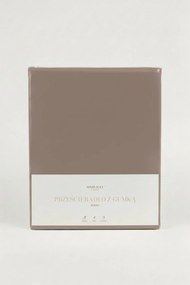 Plachta s gumičkou JERSEY tmavobéžová 180 g/m² Rozmer: 90x200x30 cm