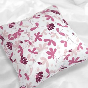 Polášek Bavlnená obliečka na vankúšik - kvetinová harmónia ružová | 40 x 40 cm