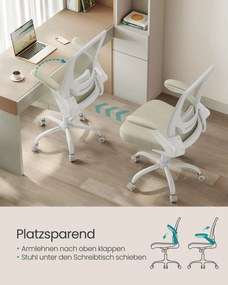 Ergonomická kancelárska stolička v farbe ovsená béžová