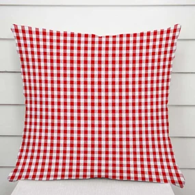 Biante Bavlnená obliečka na vankúš Olivia OL-008 Červeno-biela kocka malá 30 x 50 cm
