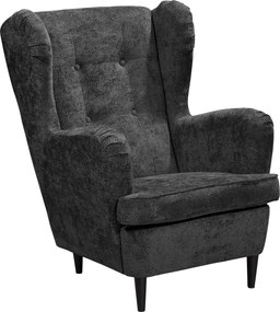 XXXLutz KRESLO UŠIAK, textil, čierna MID.YOU - Online Only obývacie izby - 002220035041