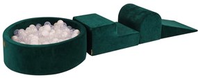MeowBaby® bazénová zostava Velvet Dark green, 90x30 cm