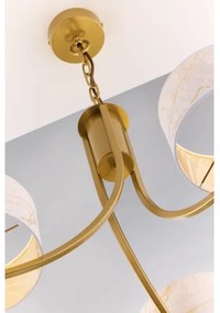 Jupiter 2096 - Luster na reťazi ARTHUR 3xE27/15W/230V biela/zlatá/mramorový dekor