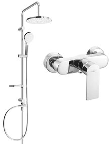 Mexen Erik sprchový set s dažďovou sprchou a sprchovou batériou Royo, chrómová, 72240205-00