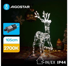 Aigostar - LED Vonkajšia vianočná dekorácia LED/3,6W/31/230V 2700K 105 cm IP44 sob