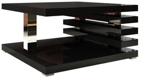 Konferenčný stolík KYOTO 31x60 cm lesklá čierna