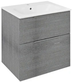 Sapho Sapho, CIRASA umývadlová skrinka 59,3x64x46cm, dub strieborný, CR601-1111